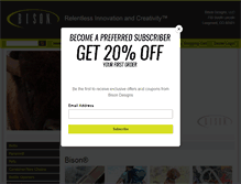 Tablet Screenshot of bisondesigns.com